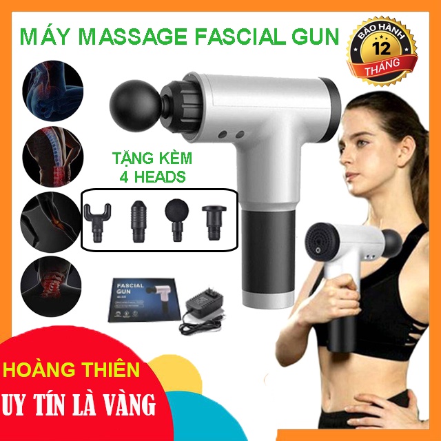 [ Loại Xịn ] Súng Massage Fascial Cầm Tay, Giúp Giảm Đau, Làm Giãn Căng Cơ - Máy massage cổ vai gáy 6 Chế Độ