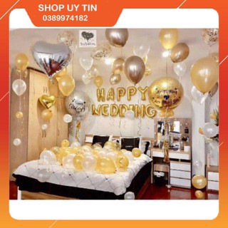 Set bóng bay trang trí phòng cưới đám cưới vàng c33 - RẺ VÔ ĐỊCH