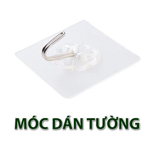 Combo 10 móc dán tường siêu dính - móc dán tường treo quần áo trong suốt chịu lực siêu chắc siêu bền