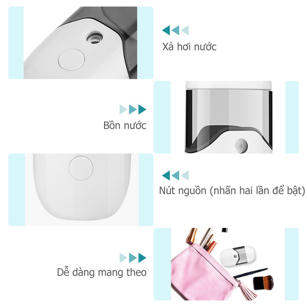 Bộ máy tích hợp tần số vô tuyến RF chống nếp nhăn + máy phun sương nano ANLAN chăm sóc da mặt 