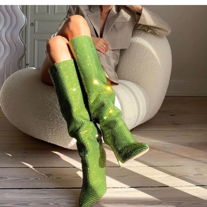 BOOTS CAO GÓT ĐÍNH ĐÁ LẤP LÁNH