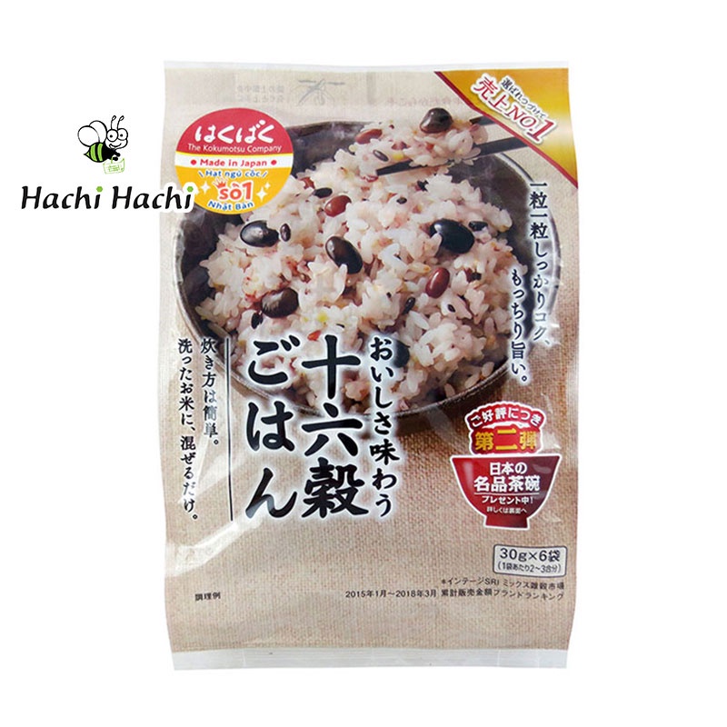 HỖN HỢP 16 LOẠI NGŨ CỐC ZAKKOKUMAI HAKUBAKU (30G X 6 GÓI) - Hachi Hachi Japan Shop