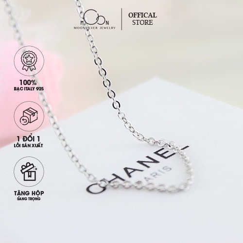 Dây chuyền bạc trơn, vòng cổ bạc trơn không có mặt cho trẻ em bạc ta nguyên chất 999