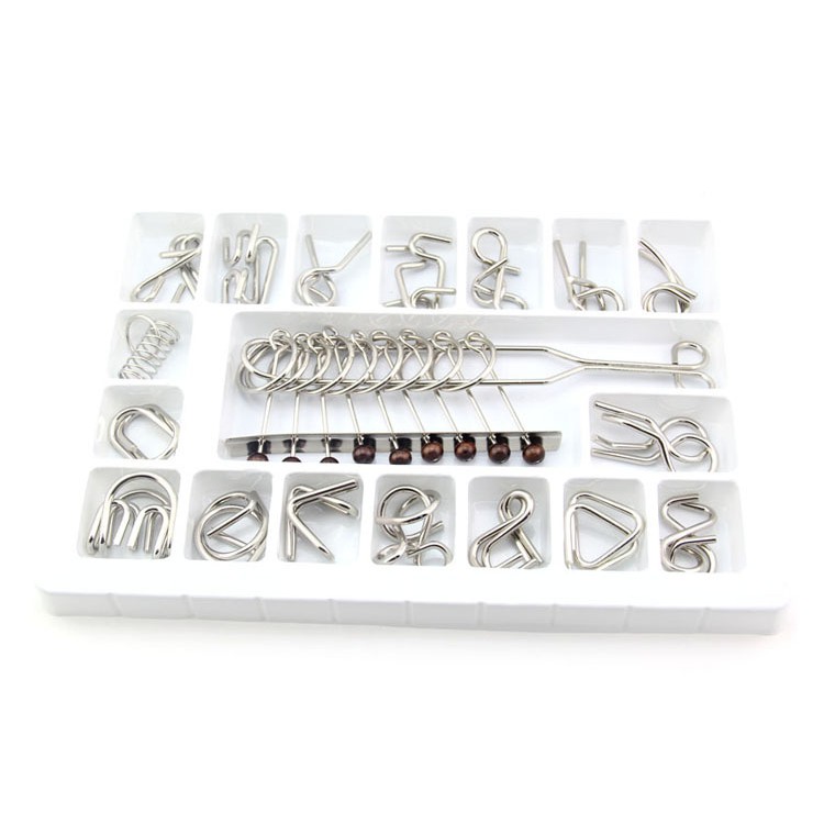 💕FREESHIP💕 TRÒ CHƠI TRÍ TUỆ NHẬT BẢN tháo lắp vòng sắt 18 IN 1 phát triển trí não và tư duy