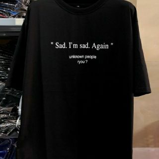 Áo Thun Tay Lỡ SAD Tee Đen Unisex