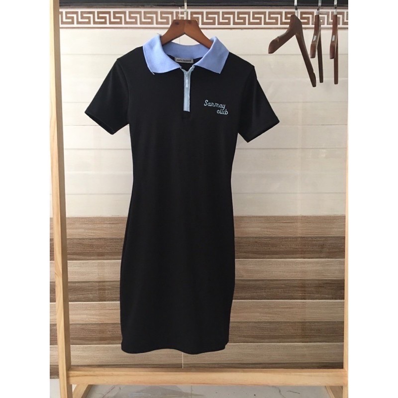 ĐẦM CỔ POLO DÂY KÉO ĐẸP NHƯ HÌNH 100%