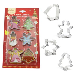 Bộ 6 Khuôn Cutter Bánh Quy/Khuôn Nhấn Bánh cookie