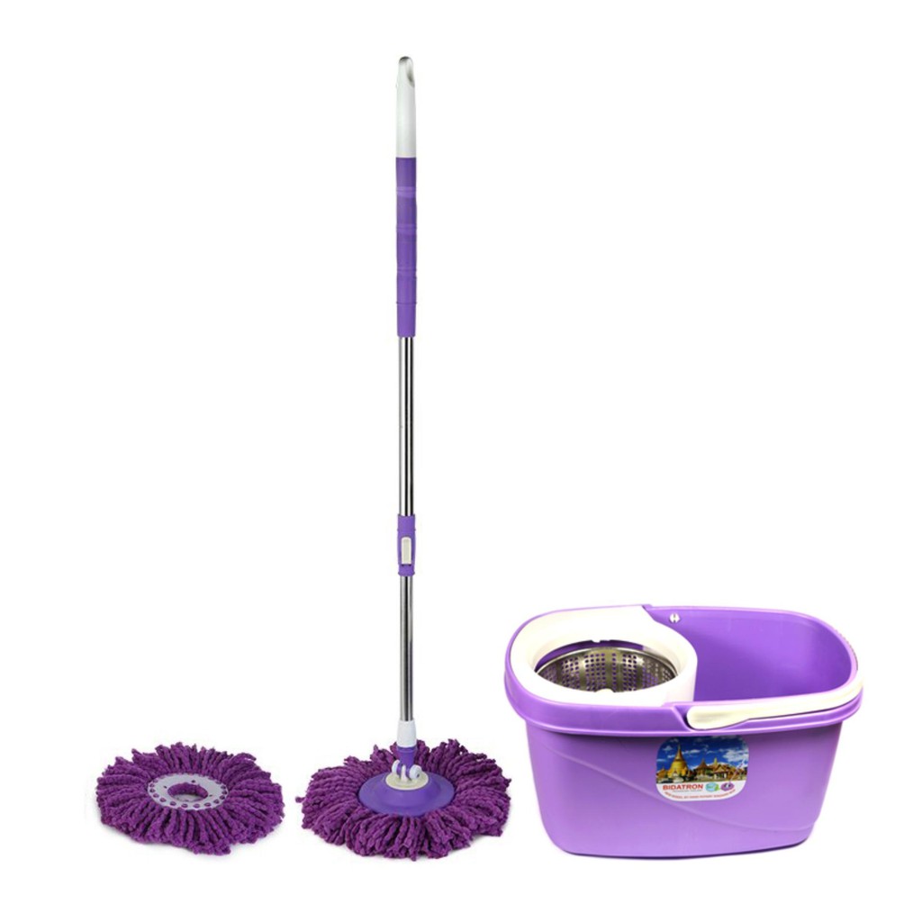 BỘ CHỔI LAU NHÀ 360 ĐỘ CÔNG NGHỆ THÁI LAN TẶNG KÈM 1 BÔNG LAU , CÓ BÁNH XE - XTSHOP