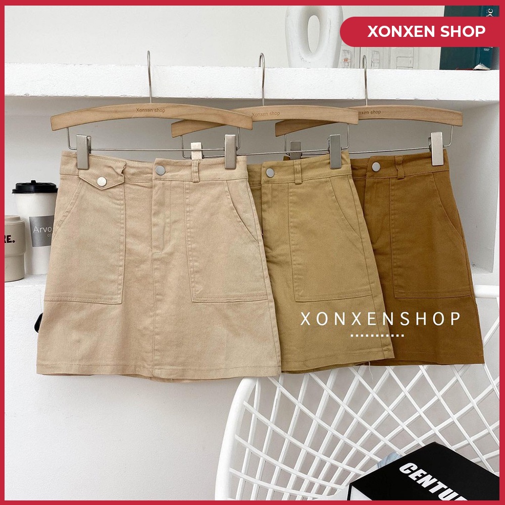 Chân váy chữ A dáng ngắn chất vải kaki size s m XONXEN 468 LÊ DUẪN ĐÀ NẴNG - mã 667