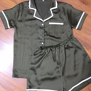 Bộ lụa satin viền 1 phân, đủ size đủ dáng (chờ may)