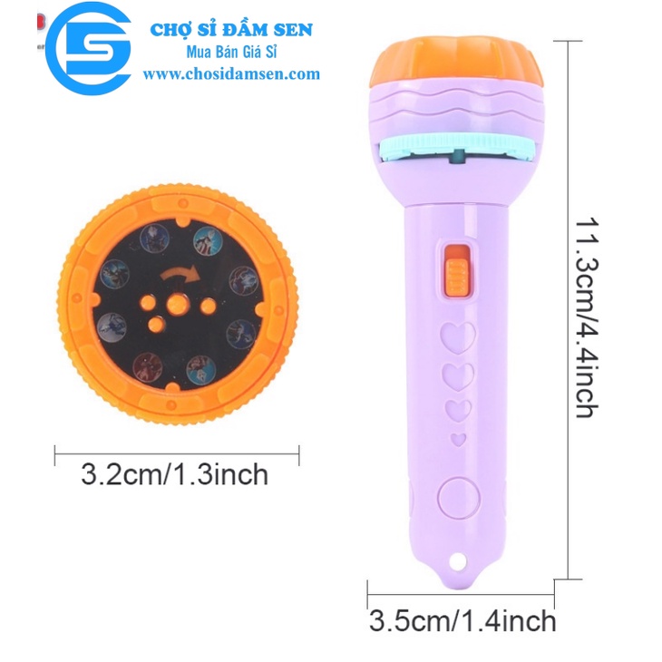 Đèn pin hoạt hinh. Đèn pin chiếu hình ảnh động vật ,siêu nhân hoạt hình cho bé - Đồ chơi học tập và giải trí G302-Denpin