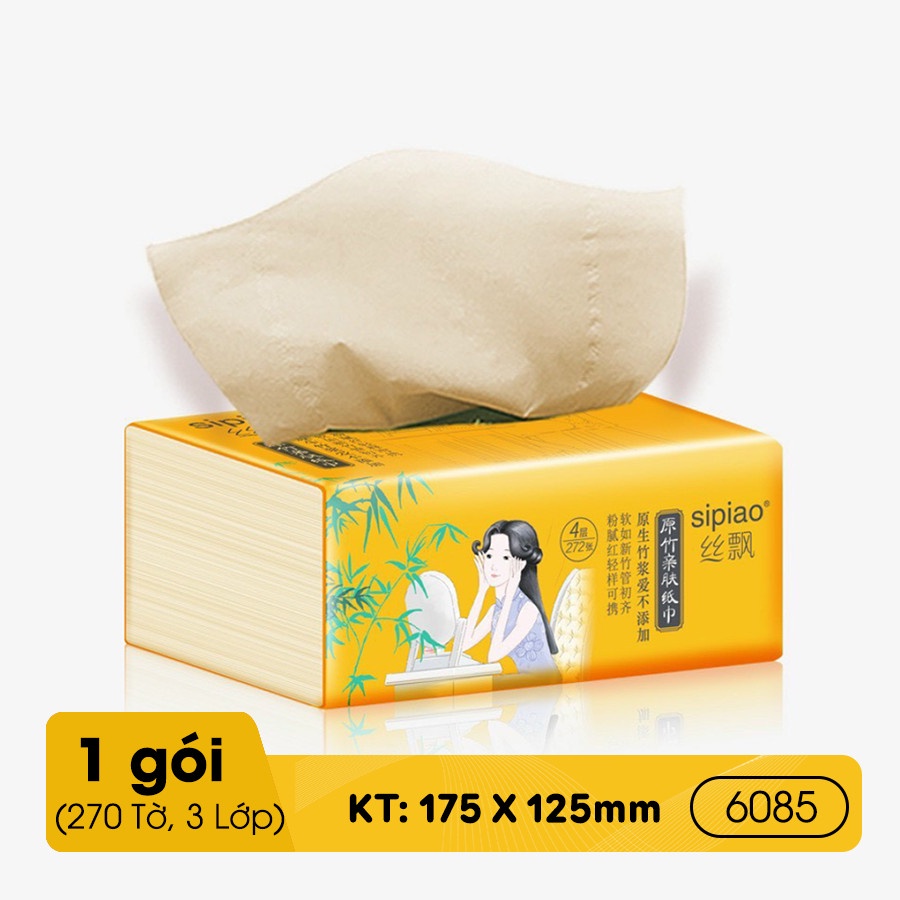 Giấy ăn gấu trúc Sipiao 1 gói mã 6085 hàng chuẩn 270 tờ hàng có sẵn.