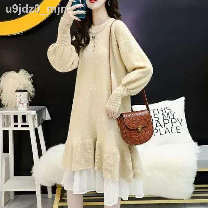 Maternity clothes autumn and winter snowflake dress net red suit 2020 loose pregnant belly cover sweater jacket | BigBuy360 - bigbuy360.vn
