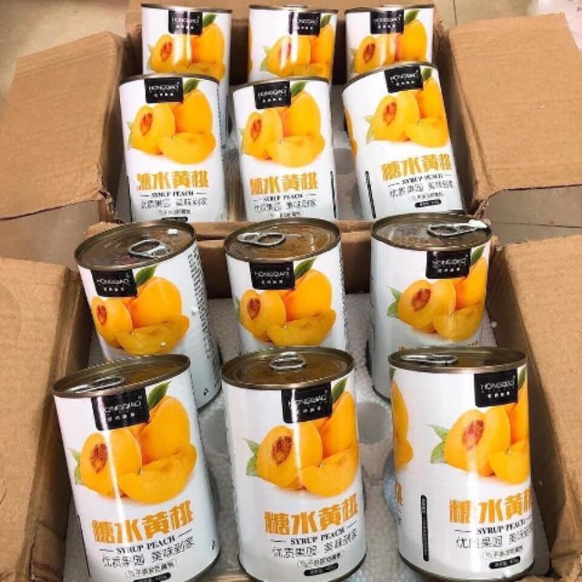 Đào Ngâm Hongqiao / Đào Ngâm Hồng Kiều hộp 425gr pha Trà đào thần thánh | BigBuy360 - bigbuy360.vn