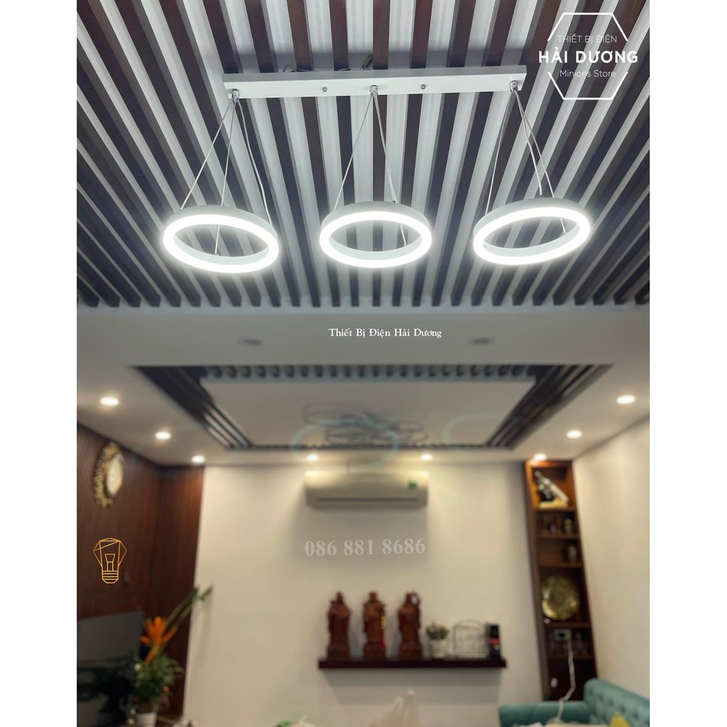 Đèn Thả Trần 3 Vòng Tròn TLVM20x3 Kiểu Dáng Hiện Đại - 3 Chế Độ Ánh Sáng - Có Video Thực Tế