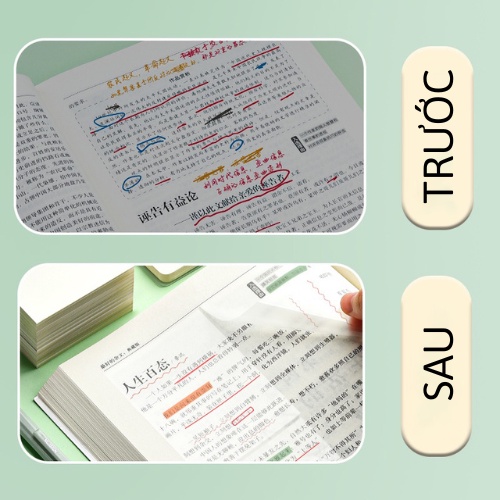 Giấy note ghi nhớ trong suốt giây nhớ học tập take care kiểu dáng đơn giản tiện dụng cho học sinh