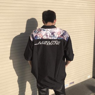 🌟Áo sơ mi đen hình thiên thần unisex form rộng🌟