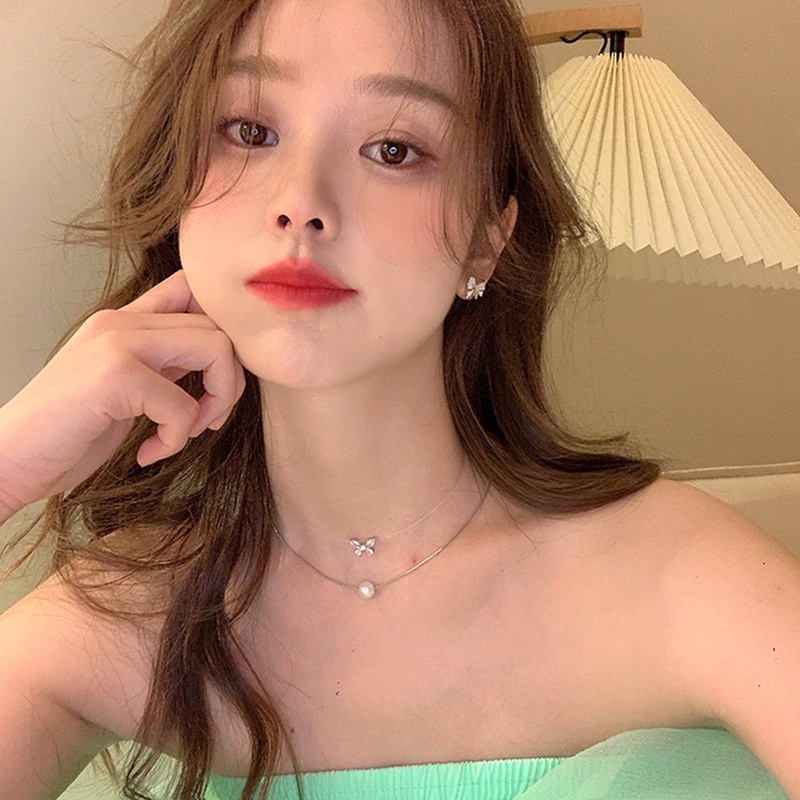 Bông Tai Mạ Bạc 925 Hình Bướm Đôi Sống Động Ngọt Ngào Cho Nữ