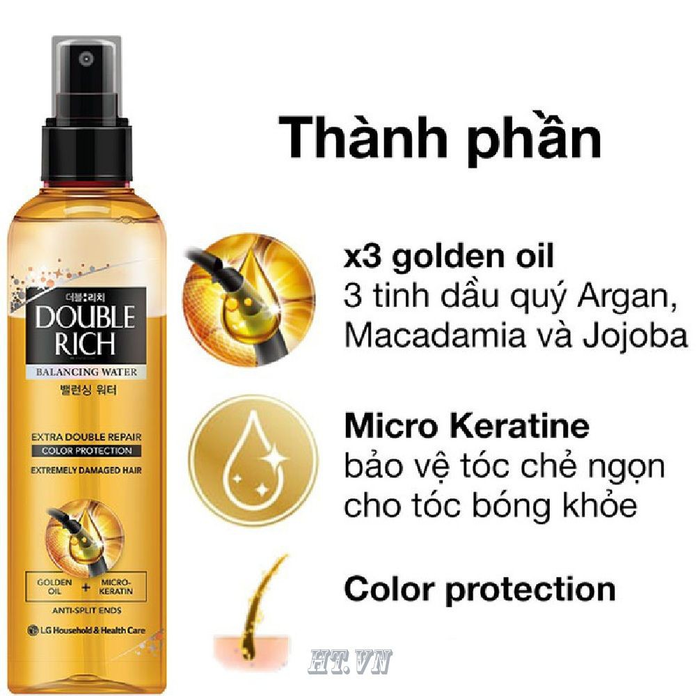 DOUBLE RICH xịt dưỡng chuyên sâu cho tóc nhuộm 250ml (chai cam xịt 250ml) với hd.shop mọi sản phẩm đều là chính hãng