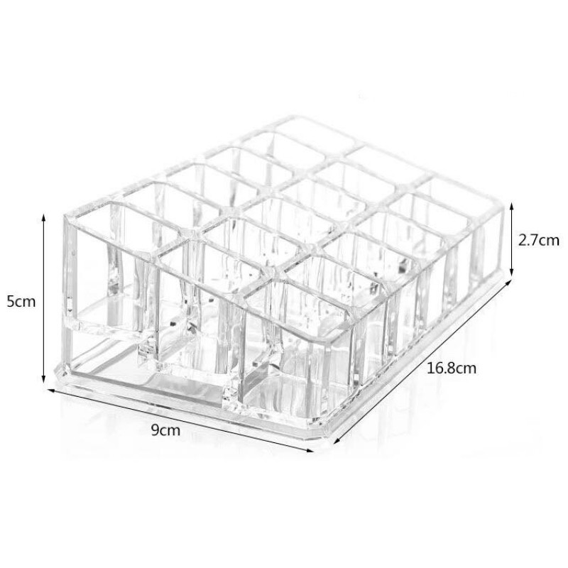 Khay Đựng Son, Khay Để Son, Đồ Trang Điểm Để Bàn 24 Ô Nhựa Mika Trong Suốt Siêu Đẹp, Siêu Tiện Dụng [DuxBe Store]