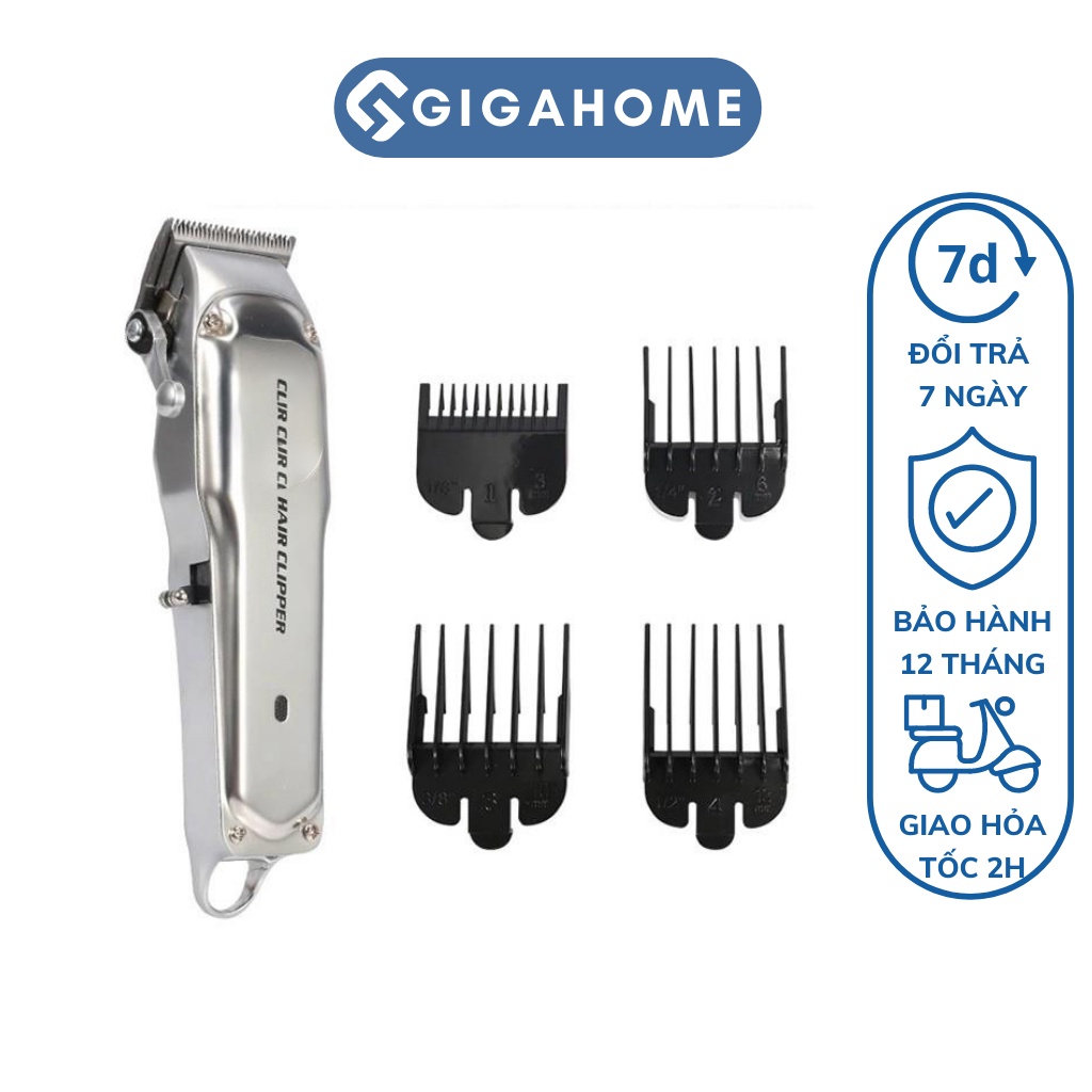 Tông Đơ Cắt Tóc GIGAHOME KM-1997 Chuyên Nghiệp, Hoạt Động Mạnh Mẽ Kèm 6 Lược 8288