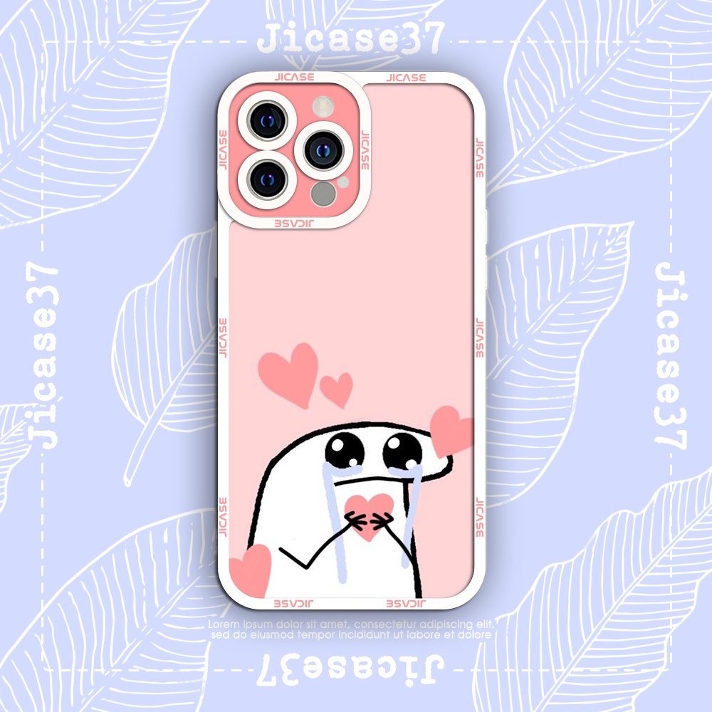 Ốp lưng iphone cạnh vuông Jicase ốp đôi cute ghost 6plus/6s/6splus/7/7plus/8/8plus/x/xs/11/12/pro/max/plus/promax