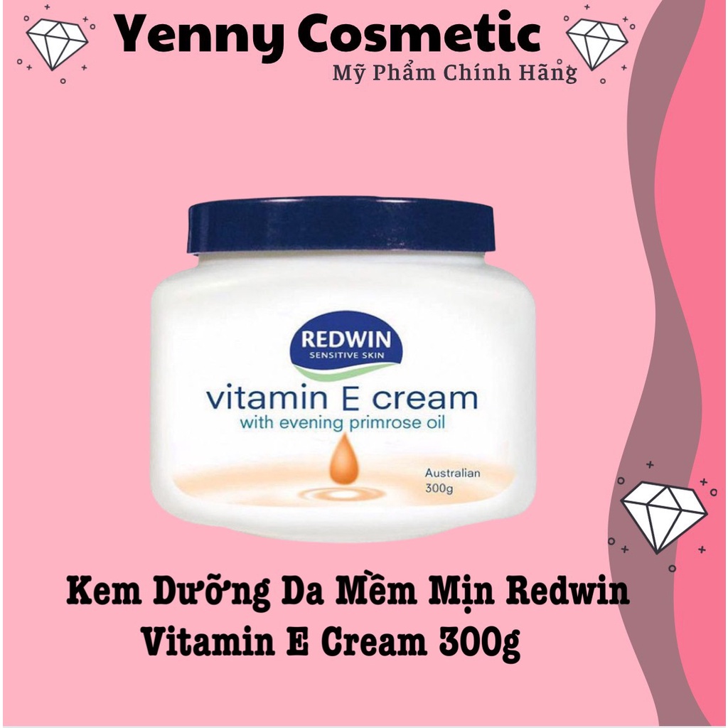 Kem dưỡng da mềm mịn Redwin Vitamin E Cream 300g