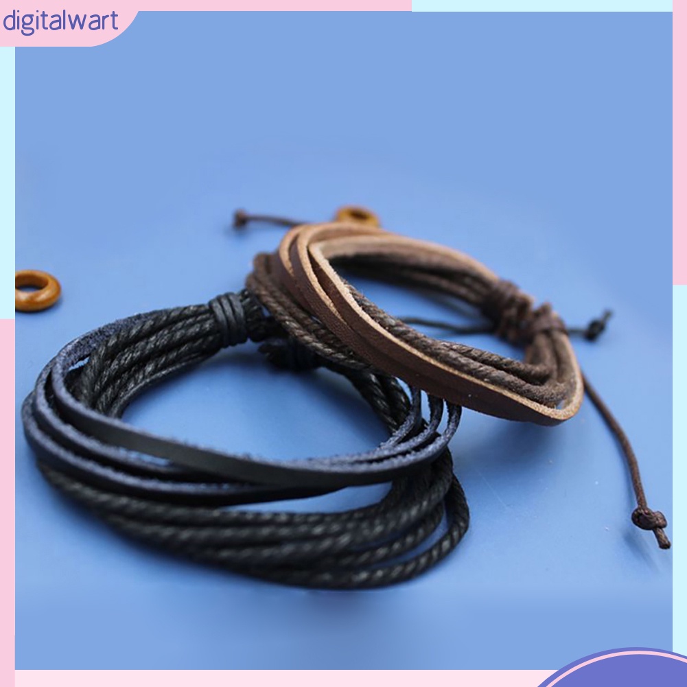 Vòng tay giả da nhiều lớp cá tính độc đáo dành cho nam và nữ