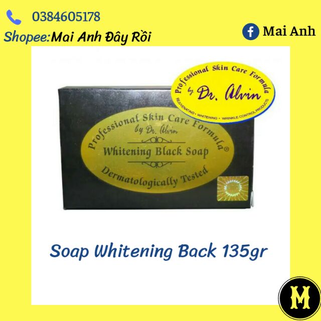 Soap tắm WHITENING BLACK SOAP lên tone nhanh( 135gr)