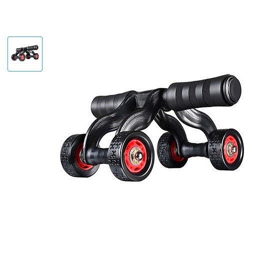 Con lăn tập cơ bụng 4 bánh tại nhà dụng cụ tập thể dục 4 bánh tại nhà, thiết kế chống trơn, cấu tạo đơn giản, gọn nhẹ
