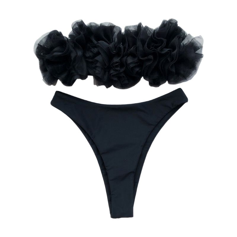 Bikini hai mảnh hở vai màu sắc thời trang gợi cảm cho nữ