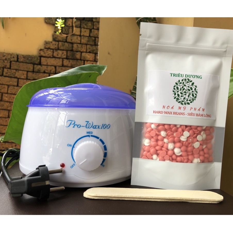 (COMBO) Máy nấu sáp nóng Prowax 100 + 100gr SÁP + 2 que gỗ lấy sáp
