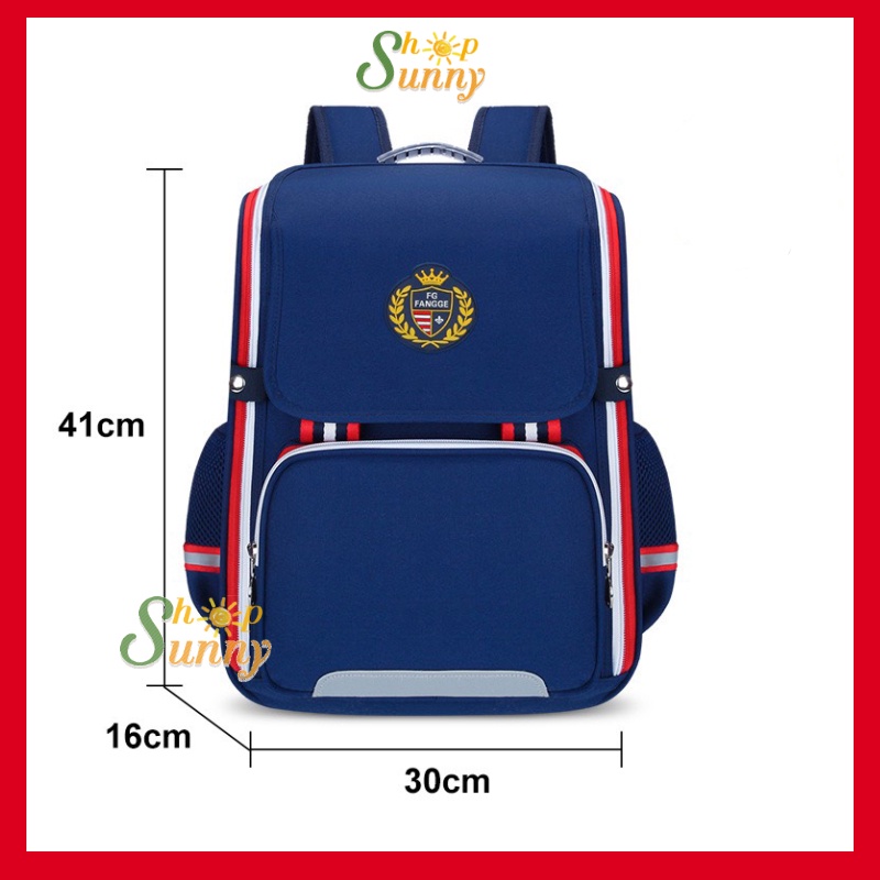 Balo chống gù cho học sinh tiểu học cấp 1,cấp 2, trung học từ lớp 3- lớp 7, cặp xách đi học cho bé trai-Sunny