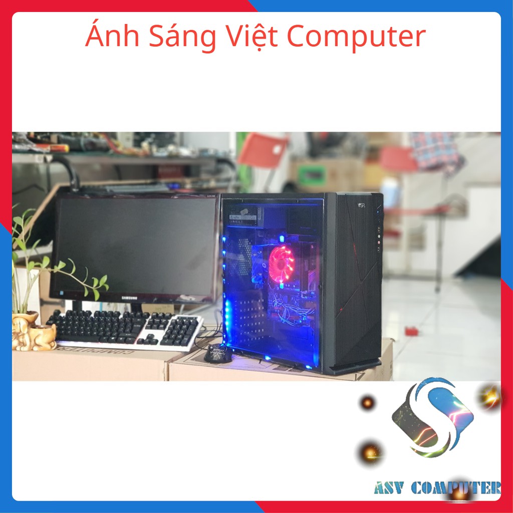 (HOT SALE) Máy vi tính chơi game lol max setting, A8 7600k, Ram 8G, Vga 4G, kèm màn hình 22inch