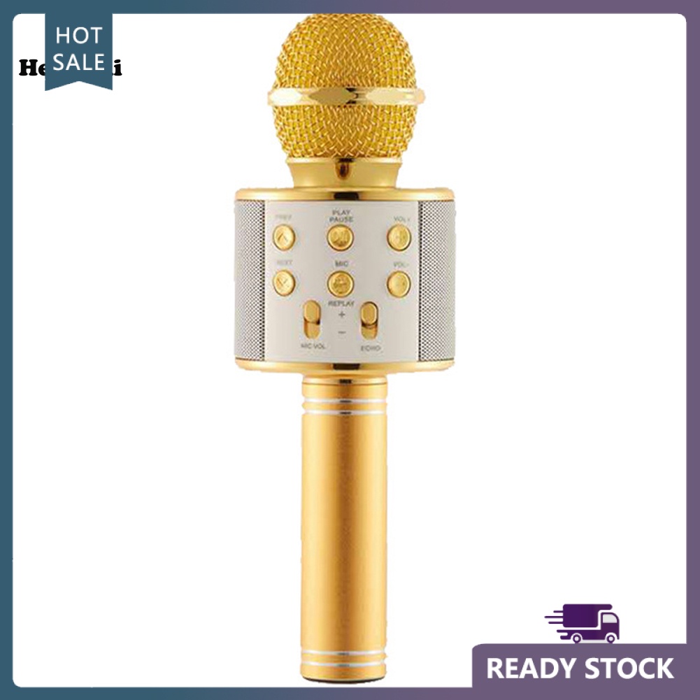 Micro hát karaoke không dây kết nối Bluetooth có mic cho điện thoại
