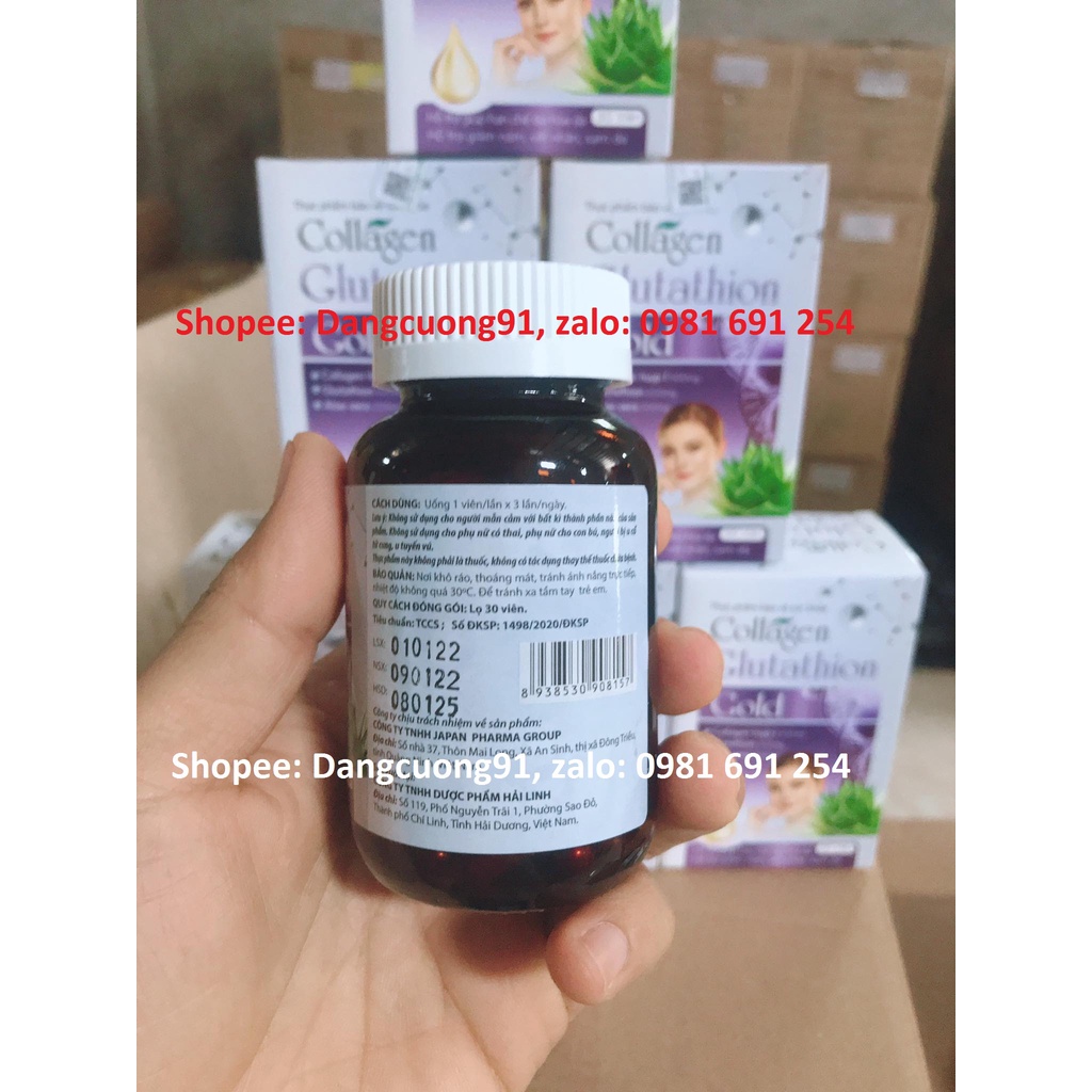 Viên uống trắng da COLLAGEN GLUTATHION GOLD - Giúp trắng da ,mờ nám