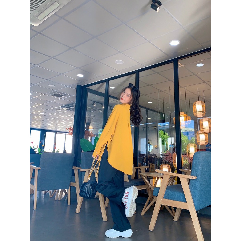 [Hình thật độc quyền THESIX.VN] Áo sơ mi đũi ulzzang cột vạt