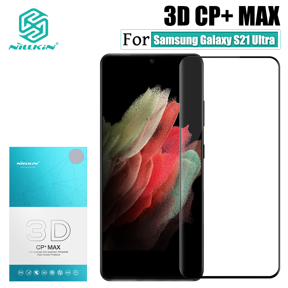 Kính Cường Lực Nillkin 3D CP+ MAX Cho Samsung Galaxy S21 Ultra 5G Chống Chói 9H Bảo Vệ Màn Hình Chống Cháy Nổ