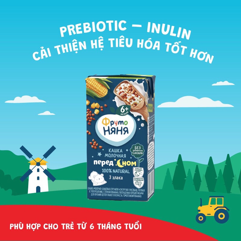 [Bổ dưỡng] Thùng 18 Sữa Đêm tăng cân Fruto cho bé từ 6m đủ vị (200ml) - Sumishop201