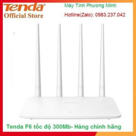 [HàngTốt] Bộ phát WiFi Tenda F6 4 angten 5dBi chuẩn N 300Mbps- Hàng chính hãng bảo hành 36 tháng