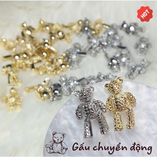 Charm Gấu Chuyển Động Đính Móng