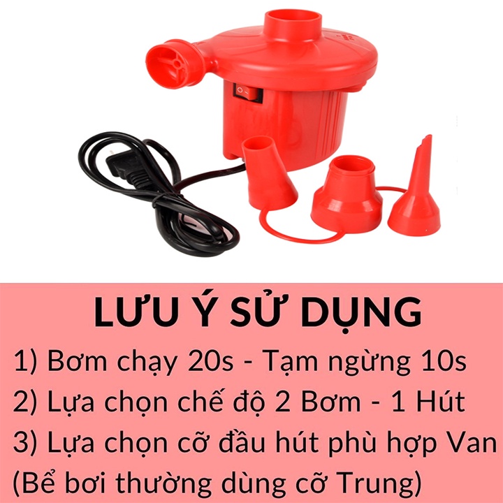 Bơm điện 2 chiều thổi, hút chân không chuyên dụng để bơm phao bơi, ghế, nệm hơi......