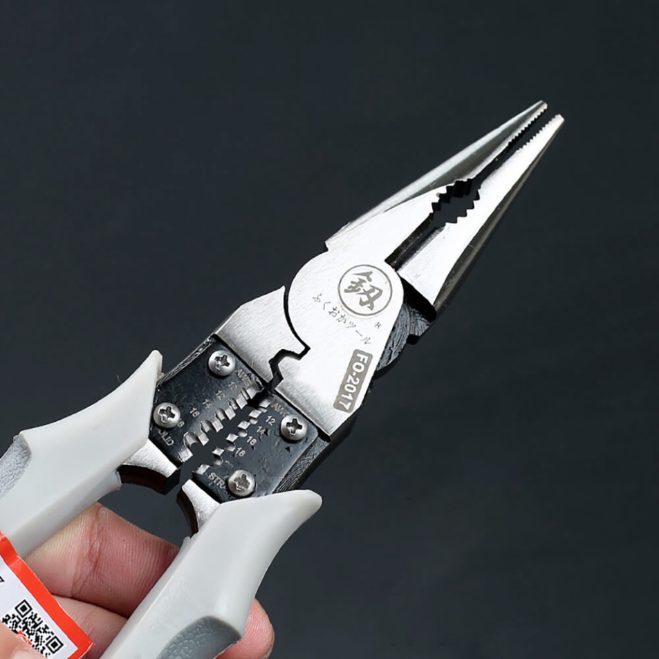 Hót Nhất 2021Kìm,Kiềm đa năng cắt đứt mọi loại kim loại nhật bản 5 in 1-  FUKOUKA Nhật Bản (Kẹp-Cắt-Uốn-Cuộn-Tuốt dâ