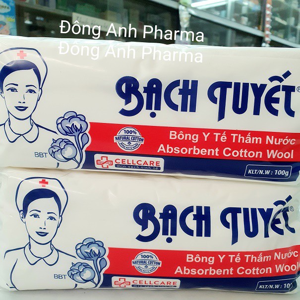 [CHÍNH HÃNG - GIÁ RẺ] Bạch Tuyết Bông gòn Y tế thấm nước Absorbent Cotton Wool 25g 45g 100g - Đông Anh Pharma