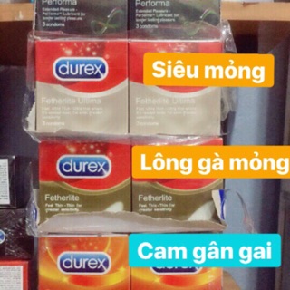 Combo cho khách sỉ 60 hộp durex đủ màu