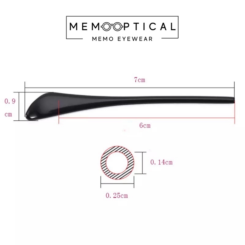 Phụ kiện bọc đuôi càng kính chân tăm,càng kính bọc nhựa Tr90 không gây đau tai khi đeo kính Memo Optical