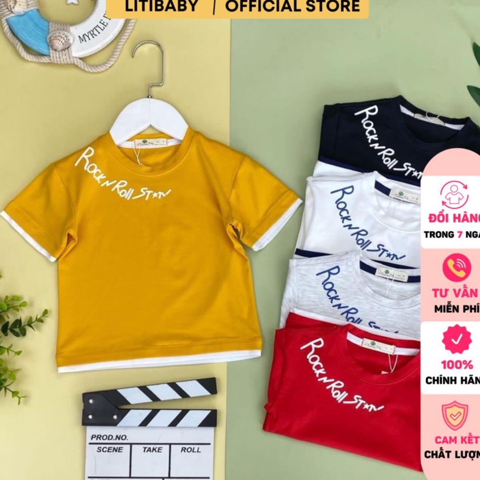 Áo LITIBABY chất vải cotton bé trai Rock 15/18