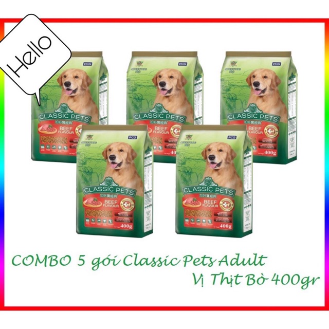 [SALE] THỨC ĂN CLASSIC PETS ADULT VỊ BÒ