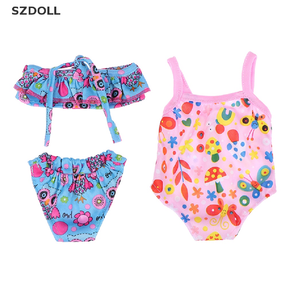 Doll Clothes Flower Swimsuit Clothes For 43cm Baby 18 Inch Doll Accessories  DOM