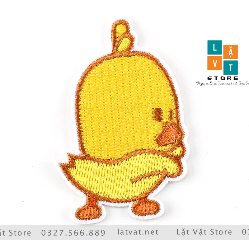 Patch ủi quần áo VỊT VĂN VỞ cực kì dễ thương, dán Vali, tủ lạnh, Sticker miếng dán xinh đẹp cá tính